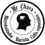 Logotipo de Mr. Chava, sello negro