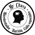 Logotipo de Mr. Chava, sello negro